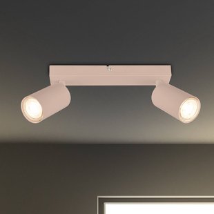 Briloner Plafondspot Tip, beige, 2-lamps, metaal, GU10, verstelbaar