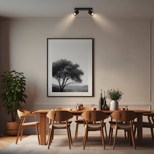 Briloner Plafondspot Ida, zwart, 2-lamps, kunststof/metaal