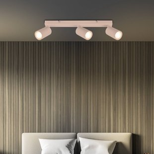 Briloner Plafondspot Tip, beige, 3-lamps, metaal, GU10, verstelbaar