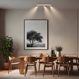 Briloner Plafondspot Ida, beige, 3-lamps, kunststof/metaal