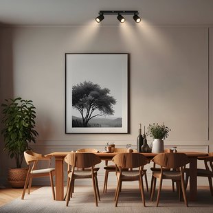 Briloner Plafondspot Ida, zwart, 3-lamps, kunststof/metaal