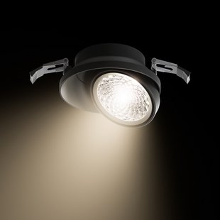 Nivo LED inbouwspot zwart 50° 14 cm draaibaar dimbaar - Sigor - Woonkamer - Modern - Aluminium - 1 lamp