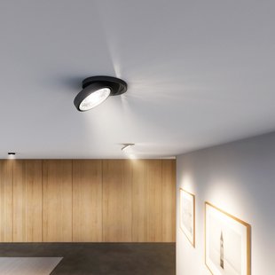 Nivo LED inbouwspot zwart 50° 11 cm draaibaar dimbaar - Sigor - Woonkamer - Modern - Aluminium - 1 lamp