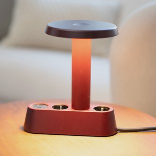 NOMAD LAMP 01 tafellamp, donkerrood 19 cm - Forming Function NOMAD COLLECTION - Woonkamer - Designer - Aluminium - 1 lamp