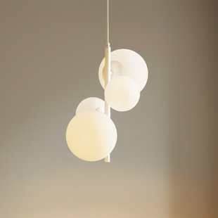 Dione hanglamp, wit, 4-lamps - ALDEX - Woonkamer - Modern - Glas - Meerdere lampen