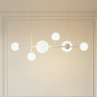 Dione hanglamp, wit, 6-lamps - ALDEX - Woonkamer - Modern - Glas - Meerdere lampen