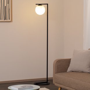 Zac vloerlamp, zwart, 168 cm bol - ALDEX - Woonkamer - Modern - Metaal - Met lampenkap