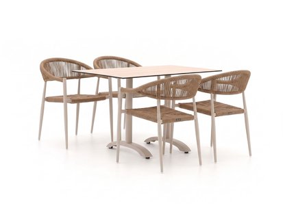 Manifesto Belpasso/Lisio 120cm dining tuinset 5-delig stapelbaar - Laagste prijsgarantie!