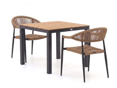 Manifesto Belpasso/Fidenza 90cm dining tuinset 3-delig stapelbaar - Laagste prijsgarantie!