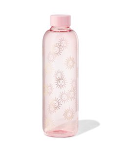 HEMA Sassy me waterfles 750ml zonnetjes (oudroze)