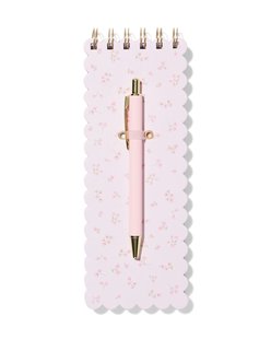 HEMA To do lijst gelinieerd bloemen (roze)