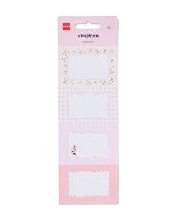 HEMA Labels bloemen - 20 stuks (multicolor)