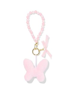 HEMA Sleutelhanger 16x8x2.5cm vlinder (roze)