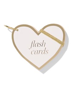 HEMA Flashcards A7 met ring hart - 50 stuks (gebroken wit)