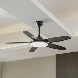Divian LED plafondventilator, zwart, DC, stil, CCT - Lucande - Woonkamer - Modern - Metaal - 1 lamp