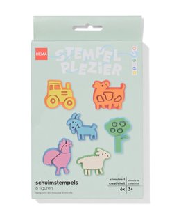 HEMA Stempelset boerderijfiguren - 6 stuks