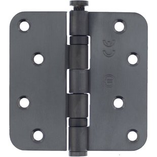 Intersteel Kogellagerscharnier RVS ronde hoeken 89x89mm PVD antraciet tot 70 kilo