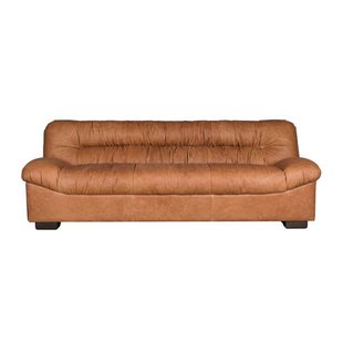 Dutchbone Douglas 3-zitsbank Leer Cognac Bruin