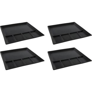 Studio Tavola BBQ Borden / Fondueborden / Gourmetborden 5 vakken - 24 x 24 cm - 4 stuks