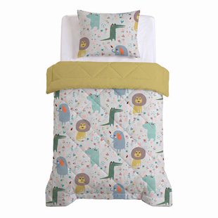 W dekbed zonder overtrek met kussensloop Lazy - dierenprint