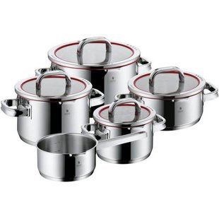 WMF Pannenset Function 4 - RVS - 5 Delig - Downdraft Geschikt - Kookpan ø 16, 20, 20 en 24 cm en Steelpan ø 16 cm