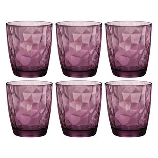 Bormioli Rocco Waterglazen Diamond - Paars - 390 ml - 6 stuks