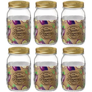 Bormioli Rocco Weckpotten Quattro Stagioni - ø 11 cm / 1 liter - 6 stuks