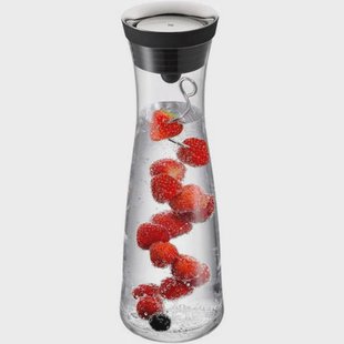 WMF Karaf / Waterkaraf - Basic - Drupvrij - Zwart / Zilver - 1 liter