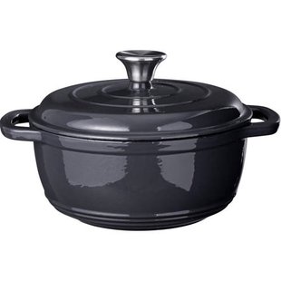 Cookinglife Braadpan met deksel - Heritage Cast Gietijzer - Grijs - ø 22 cm / 2.4 Liter - geëmailleerde anti-aanbaklaag