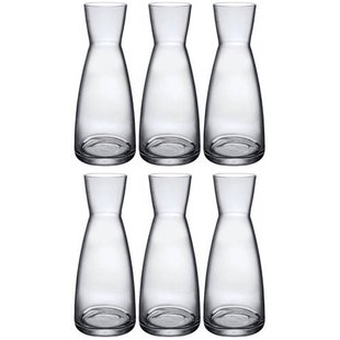 Bormioli Rocco Karaffen / Waterkaraffen Ypsilon - Transparant - 1 liter - 6 stuks