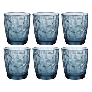 Bormioli Rocco Waterglazen Diamond - Blauw - 390 ml - 6 stuks