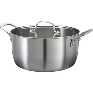 Cookinglife Kookpan met Glazen Deksel Signature Steel - RVS - ø 24 cm / 4 Liter - geschikt voor alle warmtebronnen