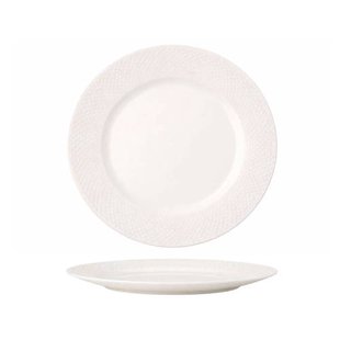 Cookinglife Dinerborden - CampVibe - Outdoor - Kunststof - Onbreekbaar - Wit ø 28 cm - 4 Stuks