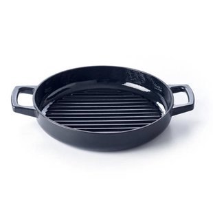 Alva Grillpan - Grillplaat - Nori - Gietijzer ø 28 cm - geschikt voor alle warmtebronnen - geëmailleerde anti-aanbaklaag