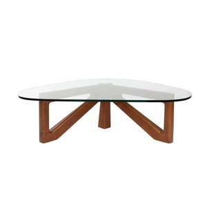 Dutchbone salontafel Norwin Salontafel Hout/ Glas (90x126 cm) Naturel