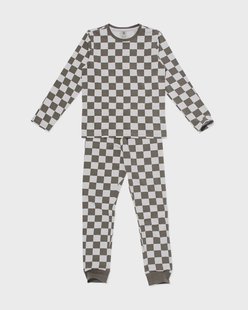 HEMA Kinderpyjama blokken grijs (grijs)