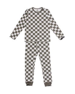 HEMA Kinderpyjama blokken grijs (grijs)