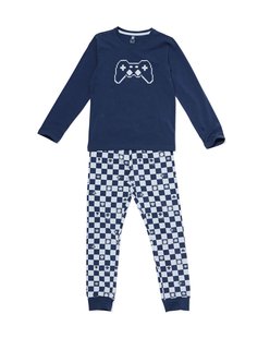 HEMA Kinderpyjama gaming donkerblauw (donkerblauw)