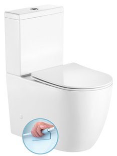 BWS Infinity Staand Toilet Rimless Glans Wit incl. Zitting PK/SK