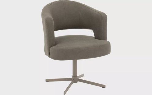 Goossens Excellent Stoel Roma groen micro leer graden draaibaar met autoreturn met armleuning, elegant chic