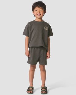 HEMA Kinderkledingset grafisch donkergrijs (donkergrijs)
