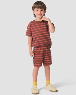 HEMA Kinderkledingset strepen bruin (bruin)
