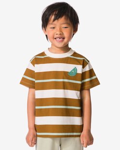 HEMA Kinder T-shirt strepen brons (brons)
