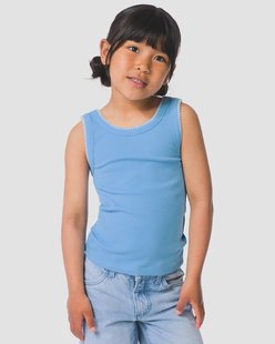 HEMA Kinder T-shirt rib blauw (blauw)