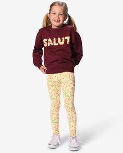 HEMA Kinderleggings regular fit rib bloemen - 2 stuks lichtroze (lichtroze)