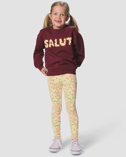 HEMA Kinderleggings regular fit rib bloemen - 2 stuks lichtroze (lichtroze)