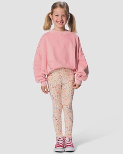 HEMA Kinderleggings aansluitend rib bloemen - 2 stuks bordeauxrood (bordeauxrood)
