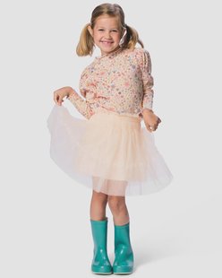 HEMA Kinderrok wijd mesh lichtroze (lichtroze)