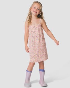 HEMA Kinderjurk wijd bloemen ecru (ecru)