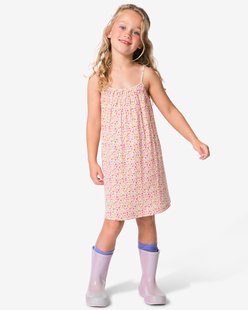 HEMA Kinderjurk wijd bloemen ecru (ecru)